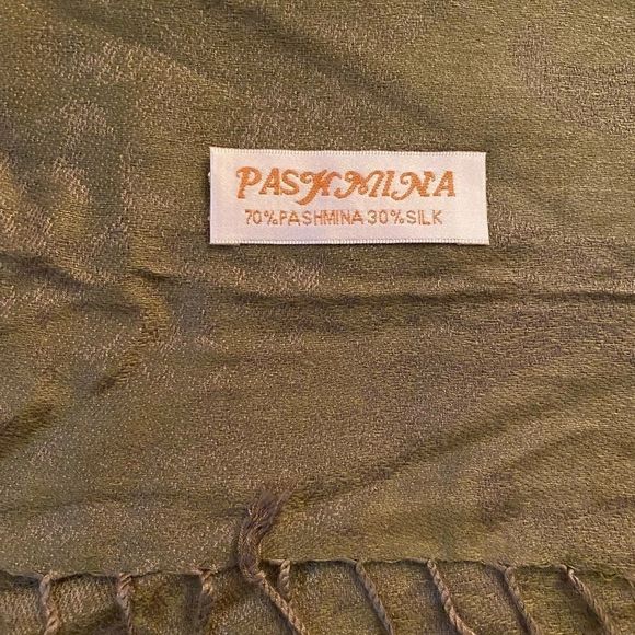 Pashmina Loden green -26x72 modem green - Picture 6 of 6
